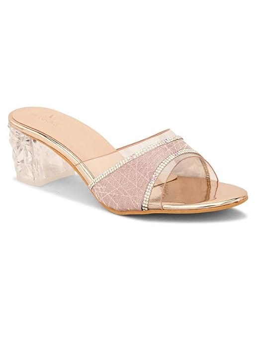 XE Looks Women's Fashion Sandal | Faux Leather Comfortable and Stylish Slip-On Heel 