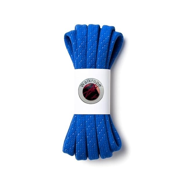 Walkrope Blue Rope Laces with Reflective Specks - Durable Polyester Shoelaces