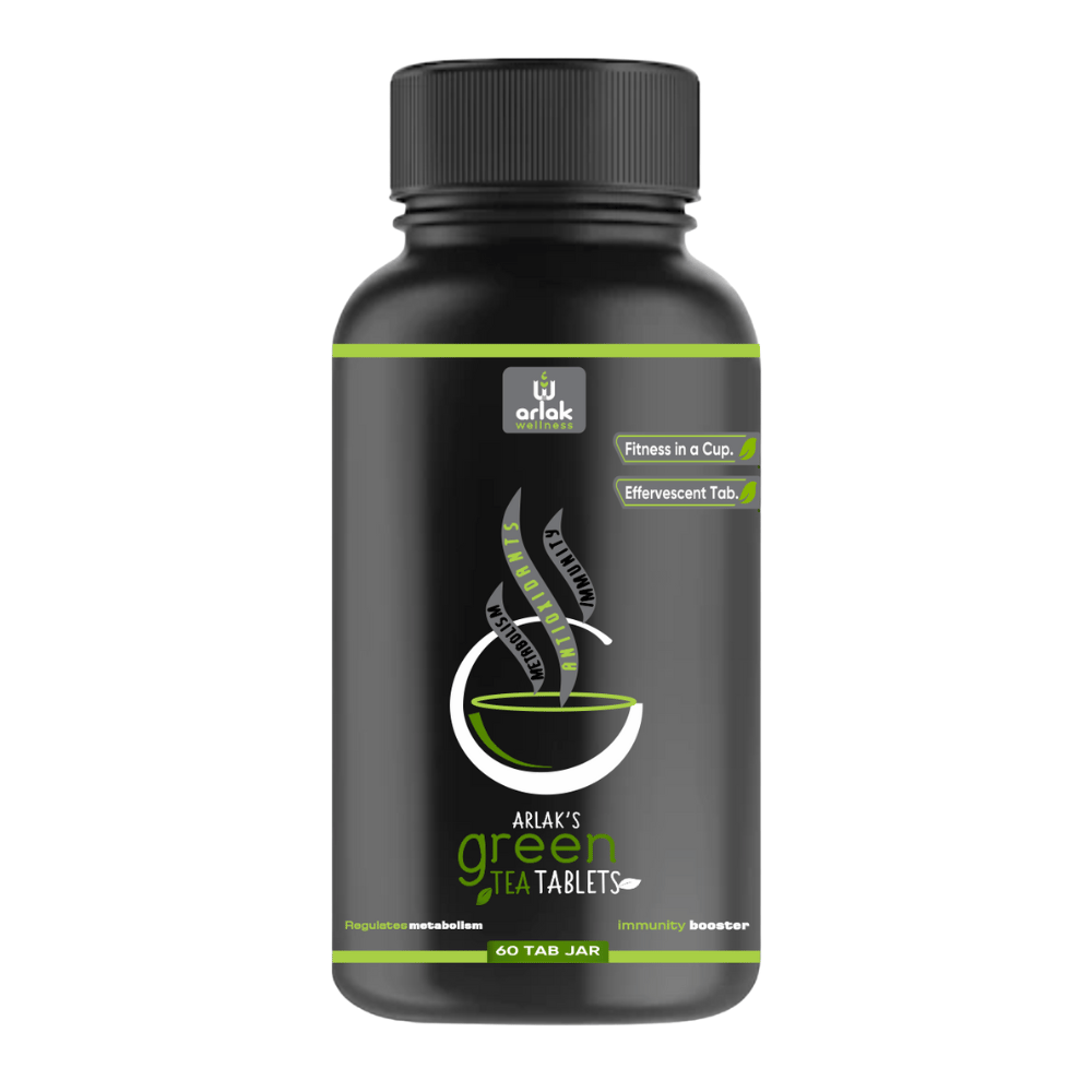 Arlak Garcinia Cambogia Extract Green Tea for Weight Loss With Lemon & Tulsi Extract (60 Tablets)