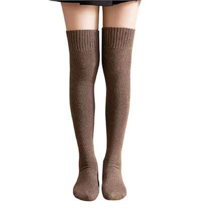 AVNISH Wool Warm Thigh High Socks | Stocking Girls