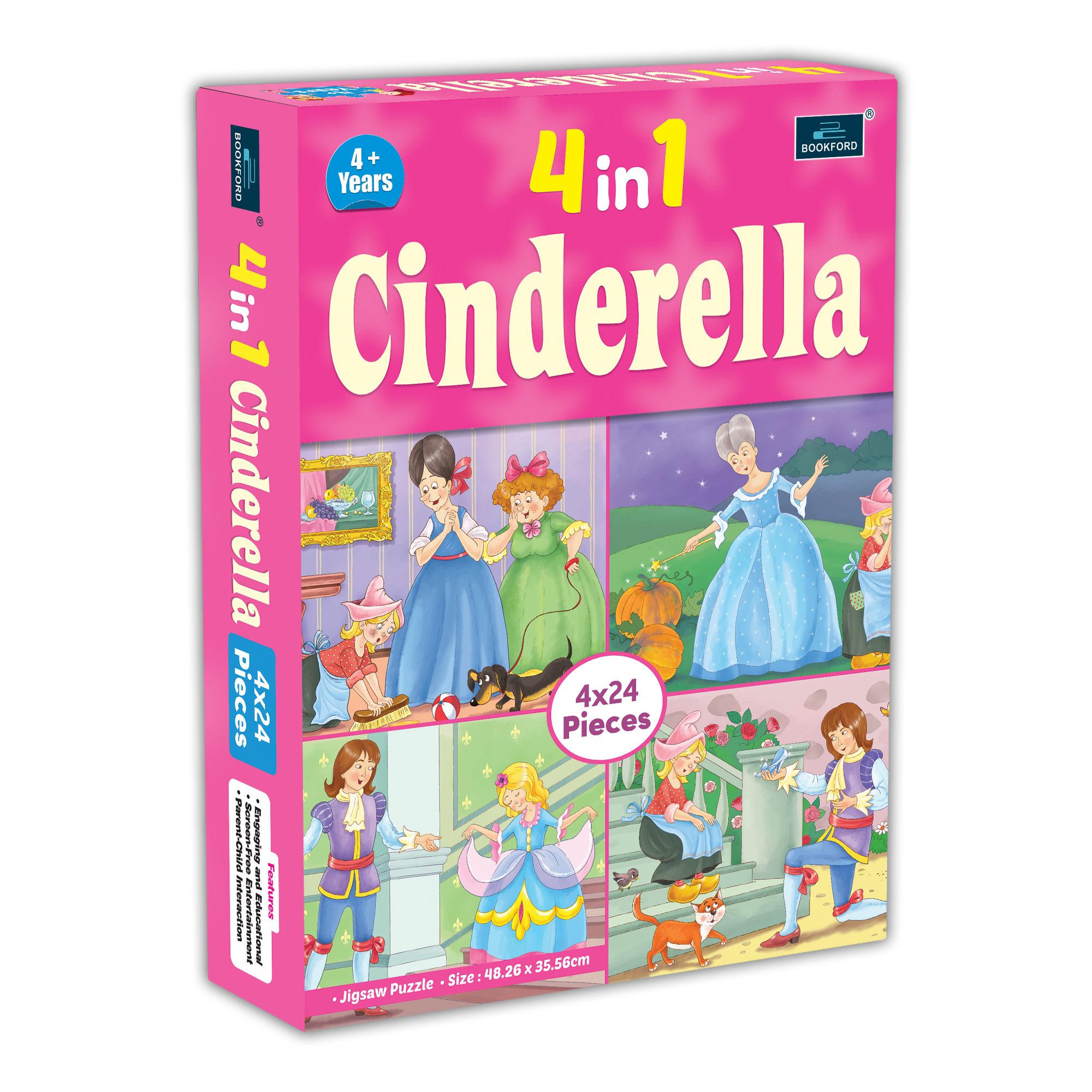 4 In 1 Cindrella Jigsaw Puzzle - 96 Pieces