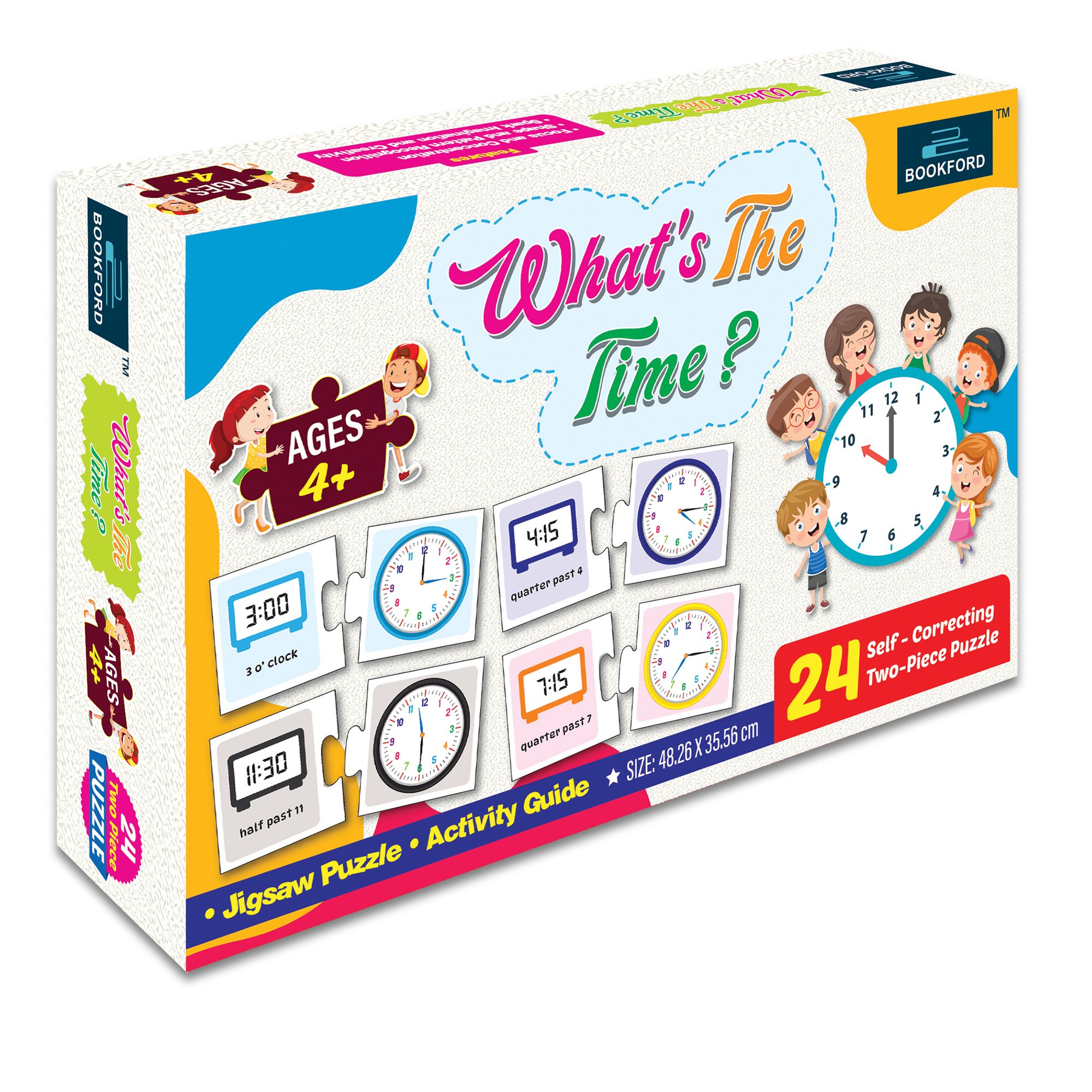 Bookford Whats The Time Jigsaw Puzzle - 48 Pieces
