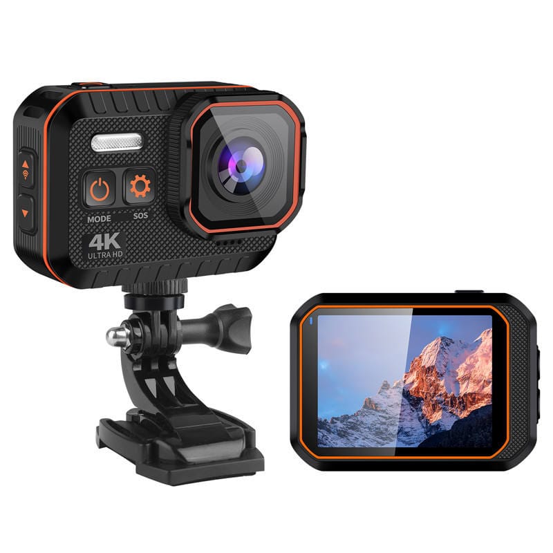 AUSHA Adventure 4K Action Camera with EIS Stabilization, Wi-Fi, 170° Lens, Wireless Remote, Waterproof Case for Biking & Vlogging