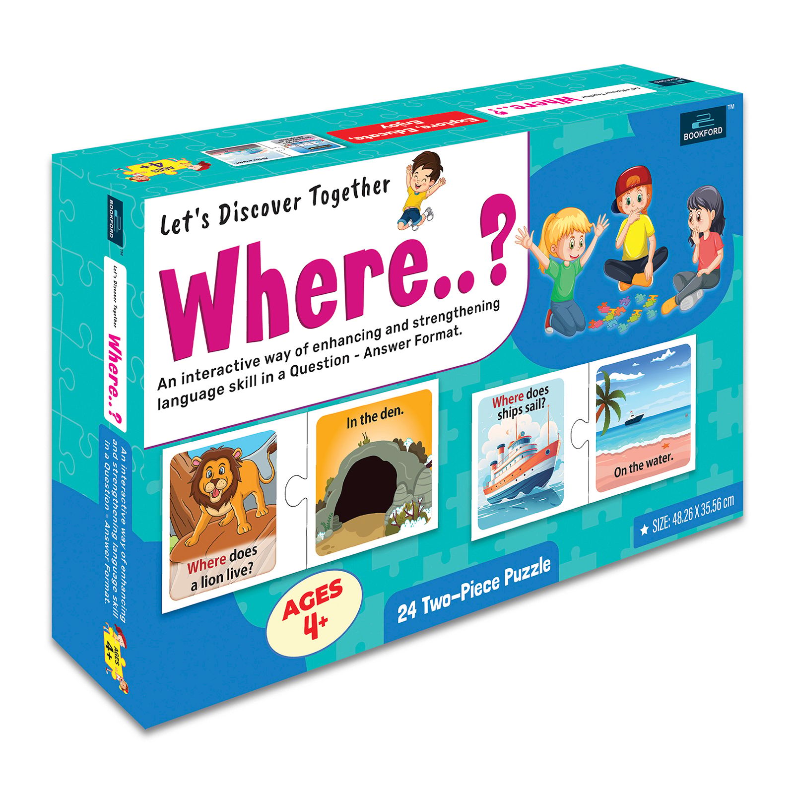 Bookford Let's Discover Together Where Jigsaw Puzzle - 48 Pieces