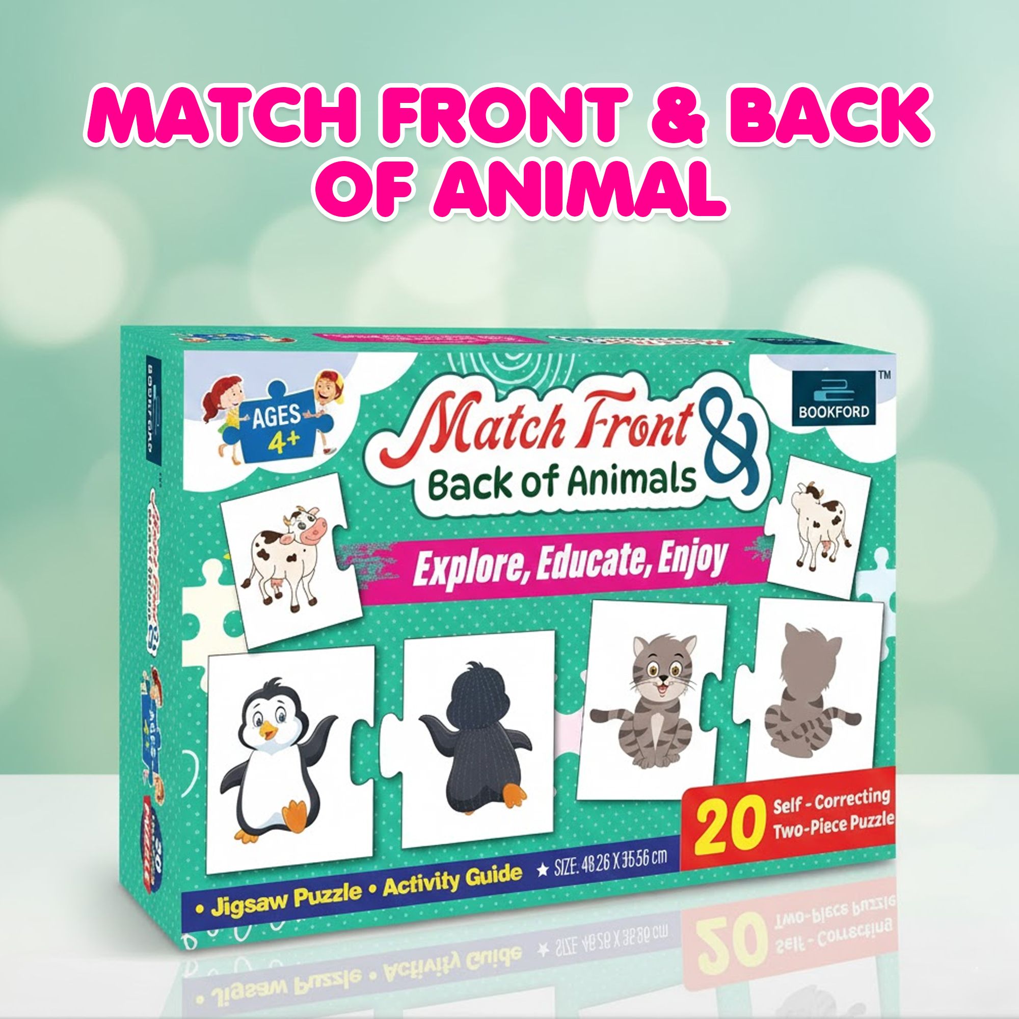 Match Front & Back Of Animals - 40 Pieces