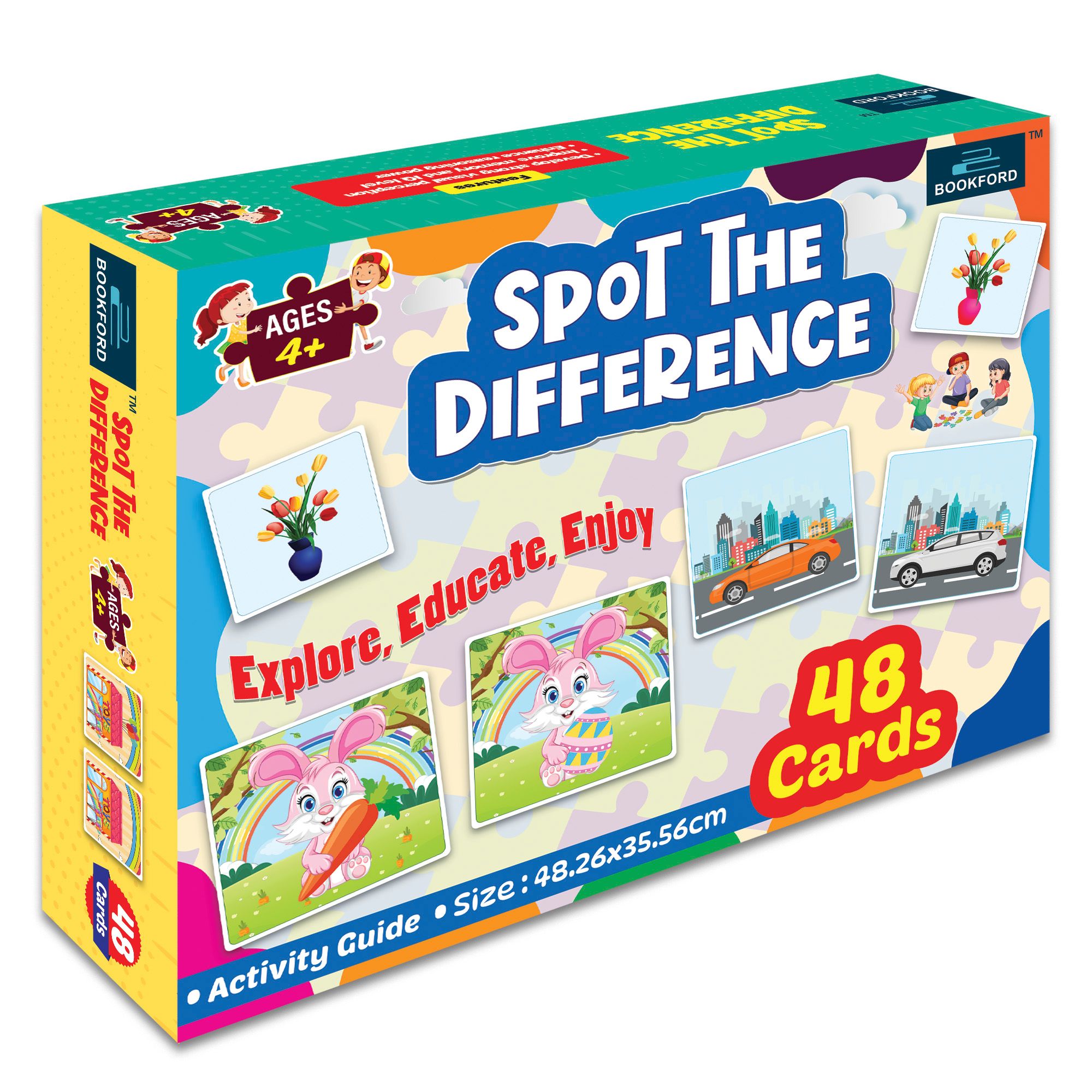 Bookford Spot The Diffrence Cards Puzzle - 48 Pieces