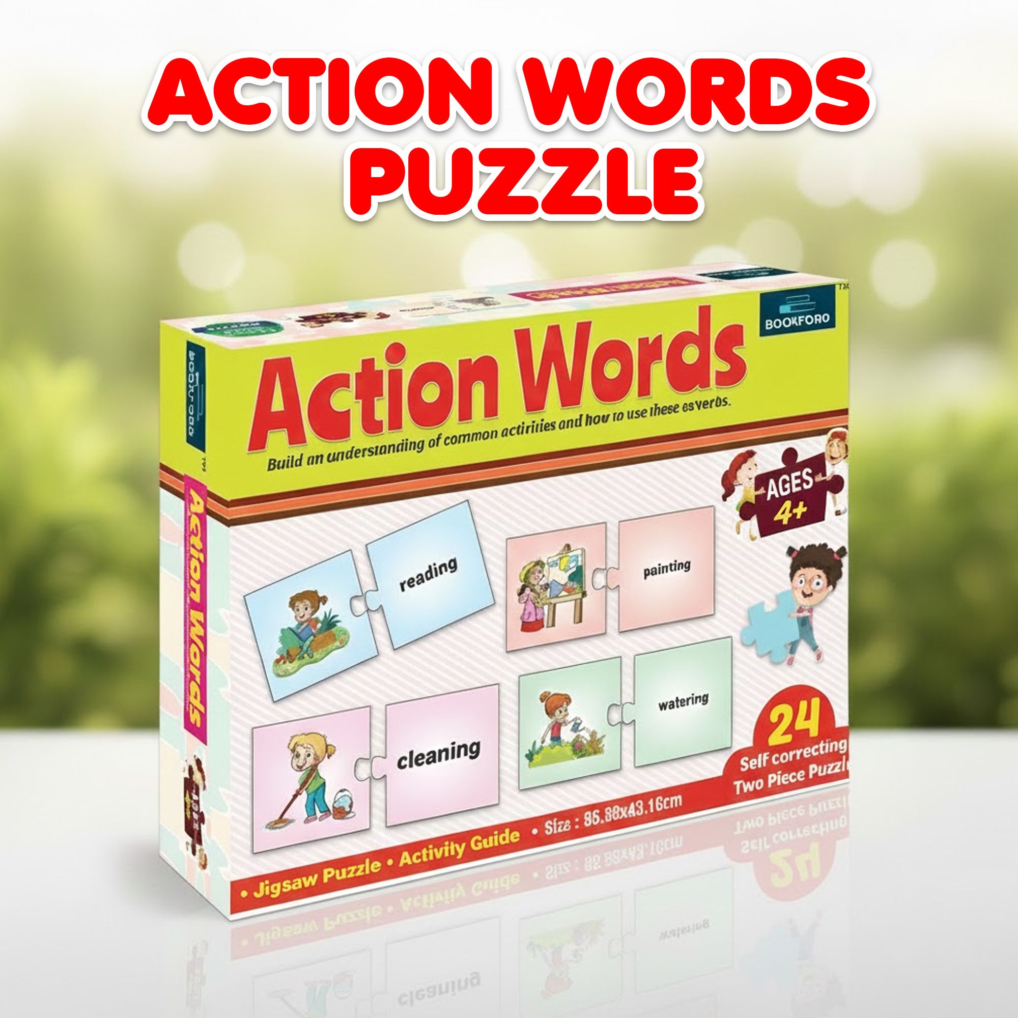 Bookford Action Words Jigsaw Puzzle - 48 Pieces