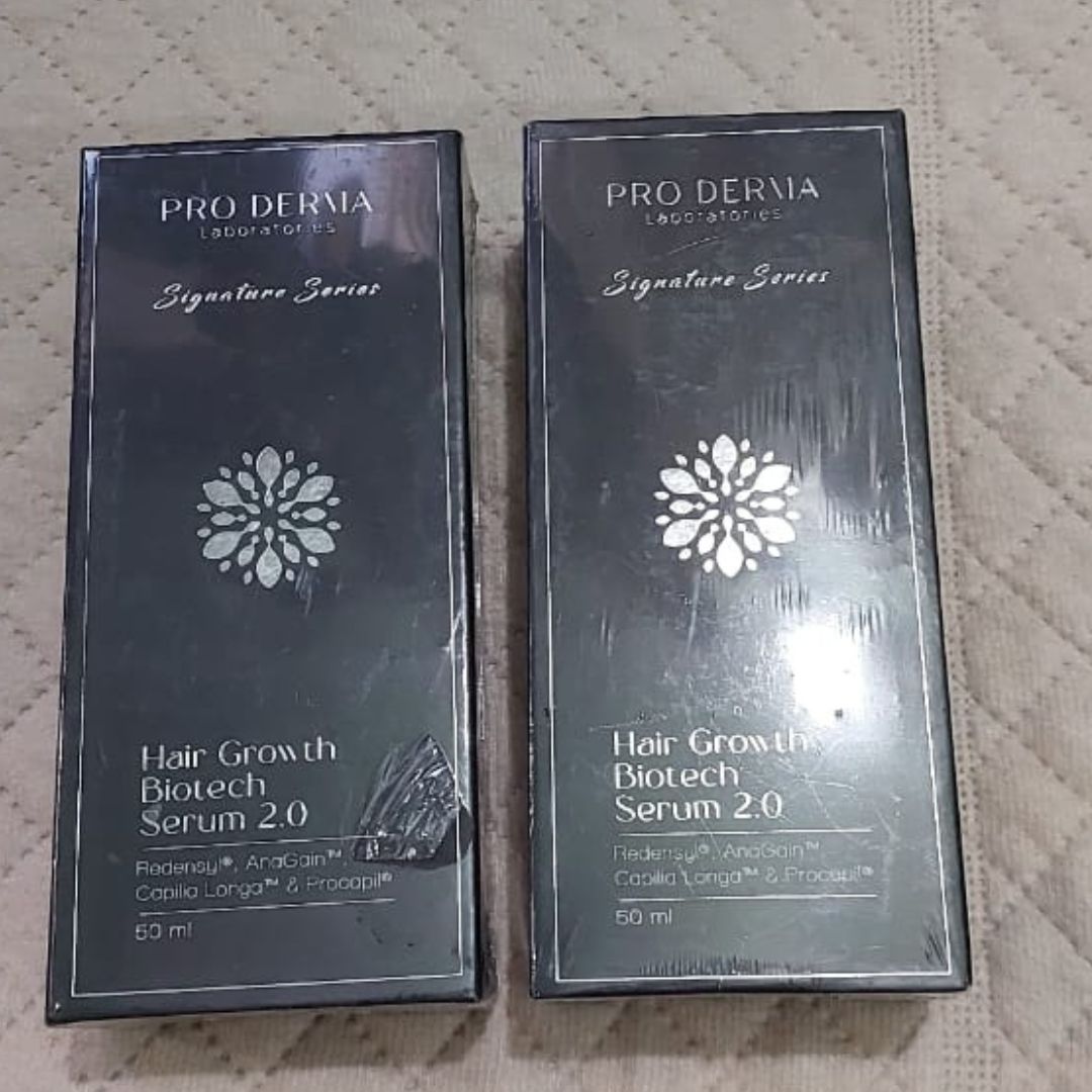 Pro Derma Hair Growth Serum Pack of 2 Advanced Hair Regrowth Formula for Fuller, Thicker, Healthier Hair and Hair Thinning Prevention