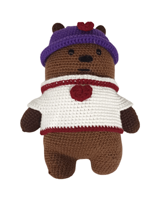 Handmade Crochet Soft Toy – Teddy Bear with Cap – Teddy Bear with Cap Handmade Crochet Soft Toy – Teddy Bear with Cap – Teddy Bear with Cap