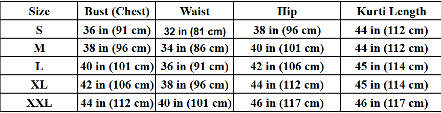 Size Guide Size Guide