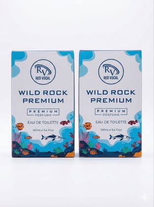 Red Vocal Wild Rock Men’s Premium Eau De Toilette – 100ml x 2 | Fresh, Bold & Long-Lasting Masculine Fragrance