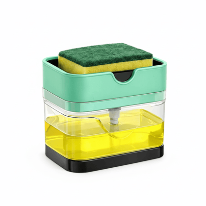 Neo Clean Press Type Liquid Soap Dispenser With Sponge