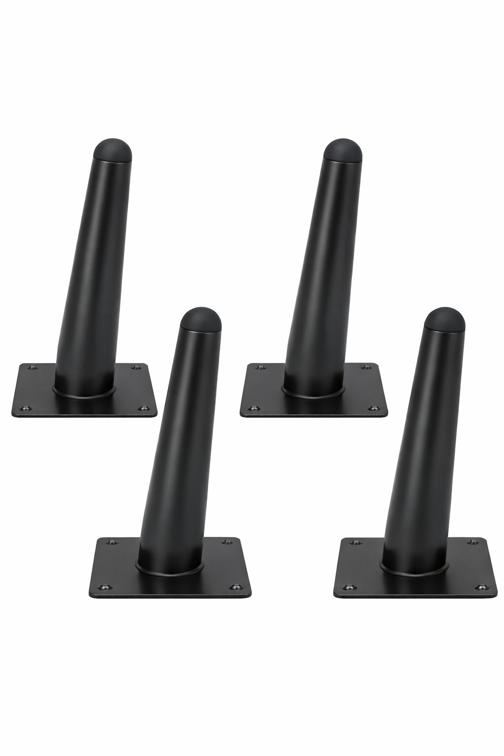 Elegance Times Engineering&nbsp;100 % PVD 4 INCHES Sofa Leg Sofa Furniture MATTE BLACK Finish Heavy Model Cone Shape Design Sofa Leg Set of 4 (4 INCHES)