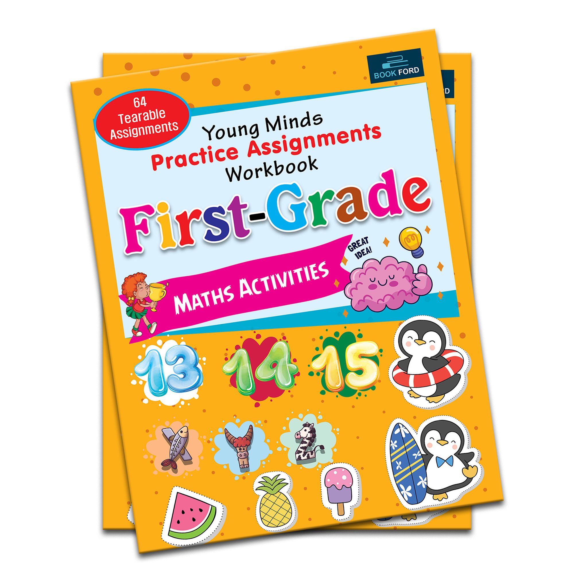  Young Mind Practice Assignments First Grade Workbook Maths Activity Book - English