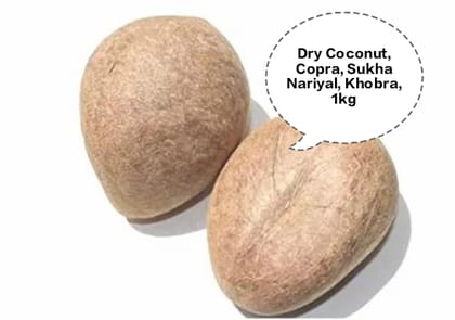 Dry Coconut, Copra, Sukha Nariyal, Khopra, Desiccated Coconut 1kg 