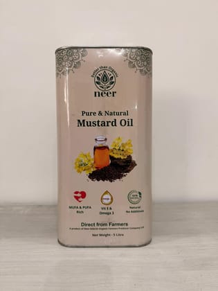 " NEER" Kacchi Ghani Pure Mustard Oil 5 Litre " NEER" Kacchi Ghani Pure Mustard Oil 5 Litre