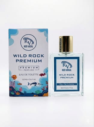 Red Vocal Wild Rock Men’s Perfume Eau De Toilette 100ml | Fresh Citrus, Woody & Warm Notes | Long Lasting Masculine Fragrance