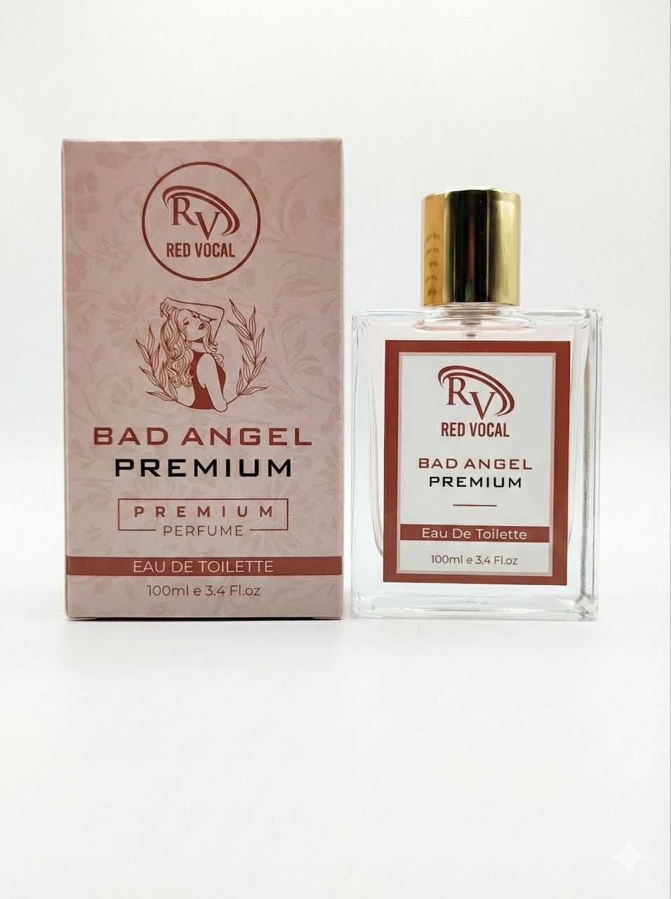 Red Vocal Bad Angel Eau De Toilette for Women 100ml | Sweet Gourmand & Floral Perfume | Long-Lasting Sensual Fragrance