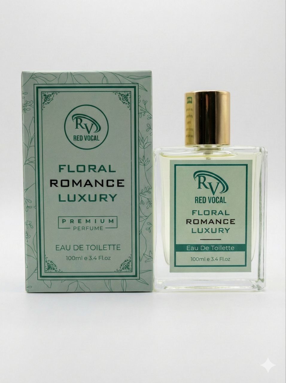 Red Vocal Floral Romance Eau De Toilette for Women 100ml | Fresh Green & Floral Notes | Elegant Long-Lasting Perfume