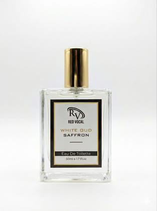 Red Vocal White Oud Saffron Eau De Toilette 50ml | Unisex Luxury Oud & Spicy Notes | Long-Lasting Premium Fragrance