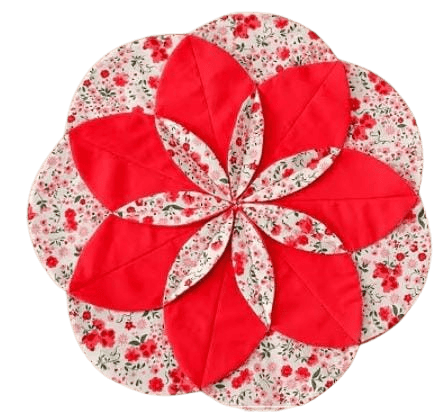 Floral Red & White Coaster
