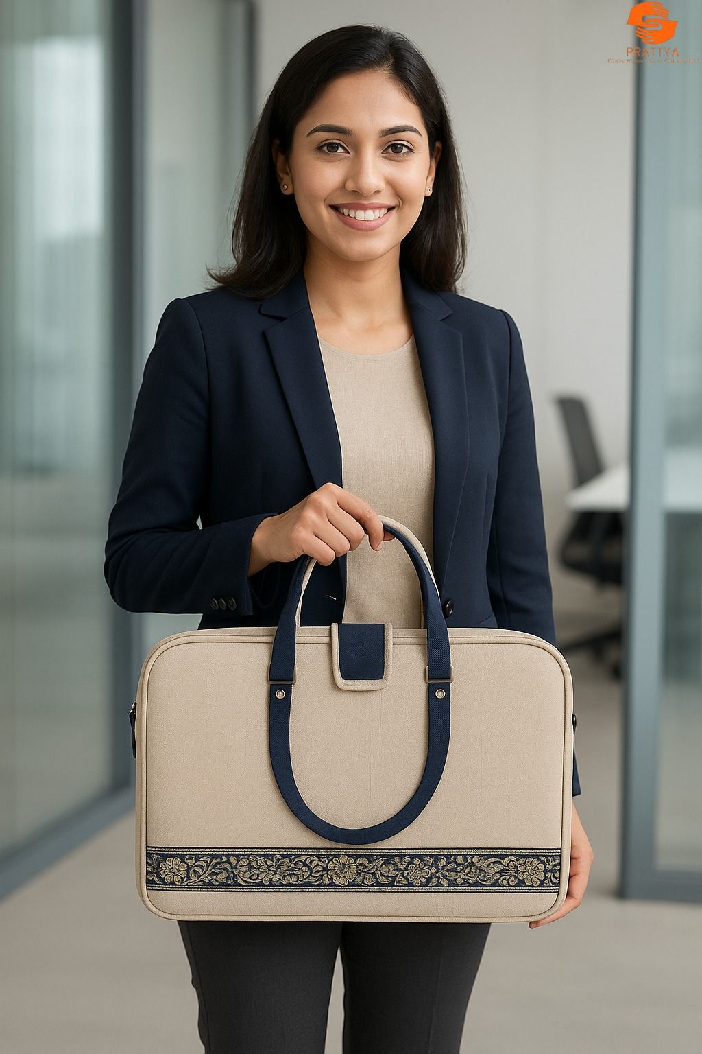 Prattya Jute made Classis  Unisex Laptop bag