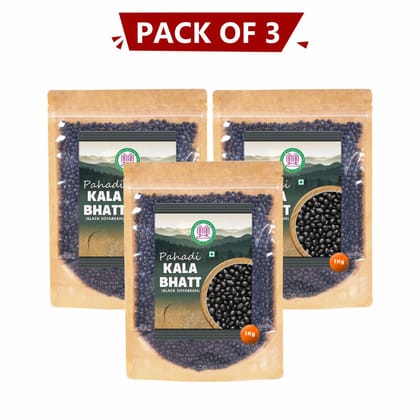 Kala Bhatt (Black Soyabean) 1 kg Pack of 3