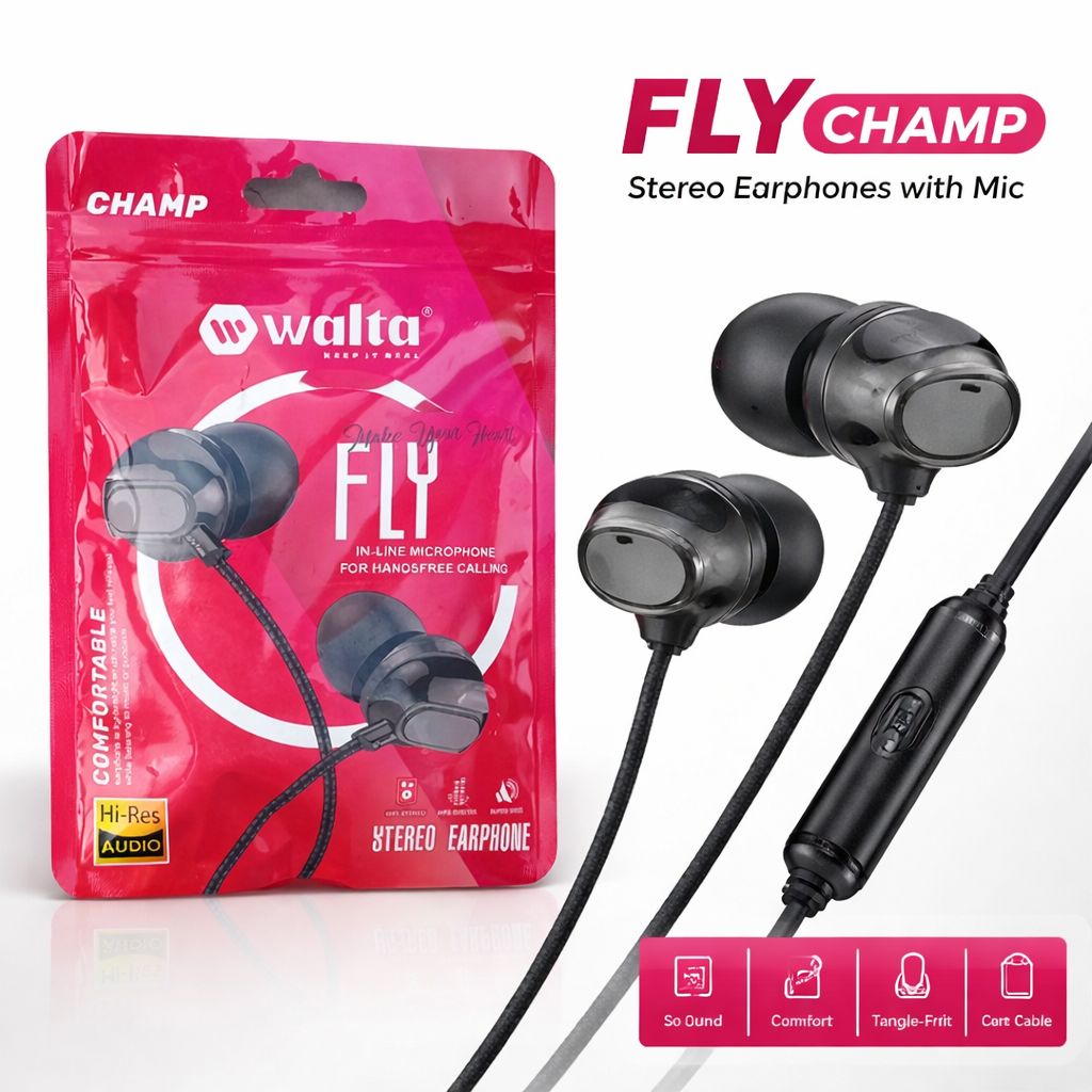 FLY Super Bass , 3.5mm Audio Jack , Hifi Stereo Earphone [1Pcs]