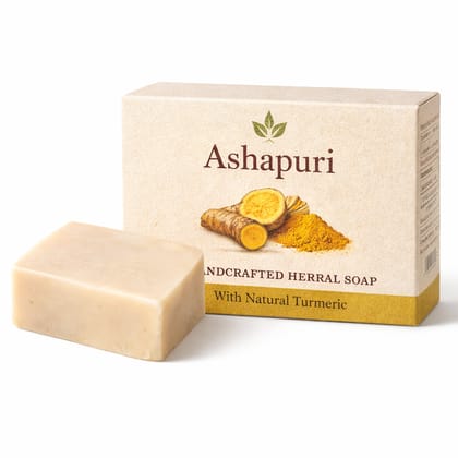 Ashapuri Handcrafted Herbal Soap with Natural Turmeric for Radiant Skin Ashapuri Handcrafted Herbal Soap with Natural Turmeric for Radiant Skin