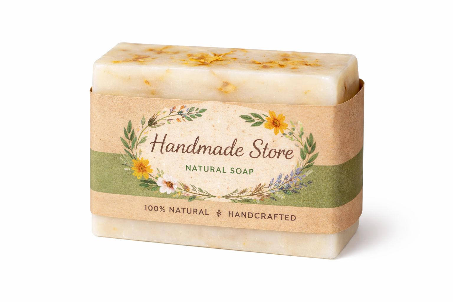Handmade Store 100% Natural Handcrafted Soap with Floral Inclusions