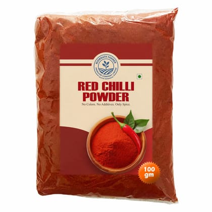 Red Chilli Powder 100 gm by Rudrnath Farmer Producer Company Limited - Pure & Natural Red Chilli for Daily Use.