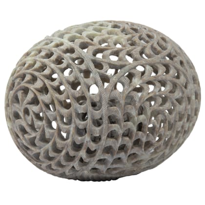Intricately hand-carved Marble Elephant Egg 3 Inches Home decor