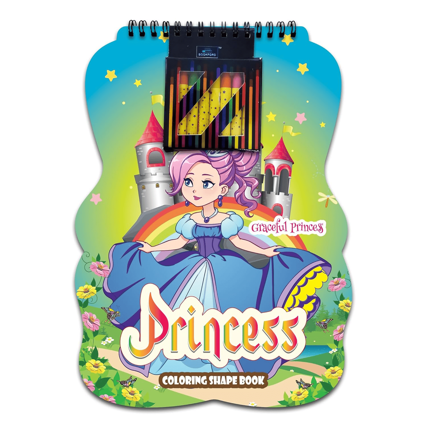 Princess Coloring Shape Book For Kids