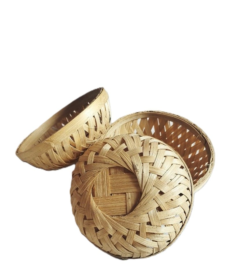 Small Bamboo Basket Pack of 3