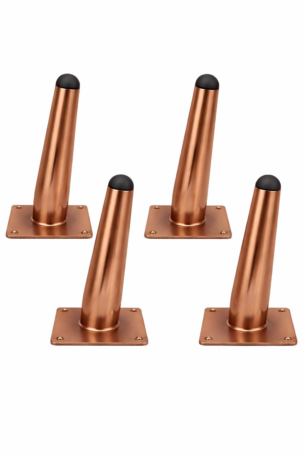 Elegance Times Engineering&nbsp;100% PVD 7 INCHES Sofa Leg  ROSE GOLD Glossy Finish Heavy Model Cone Shape Design Sofa Leg Set of 4 (7 INCHES)