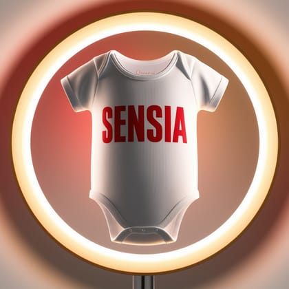 SENSIA White Infant Cotton Bodysuit Onesie