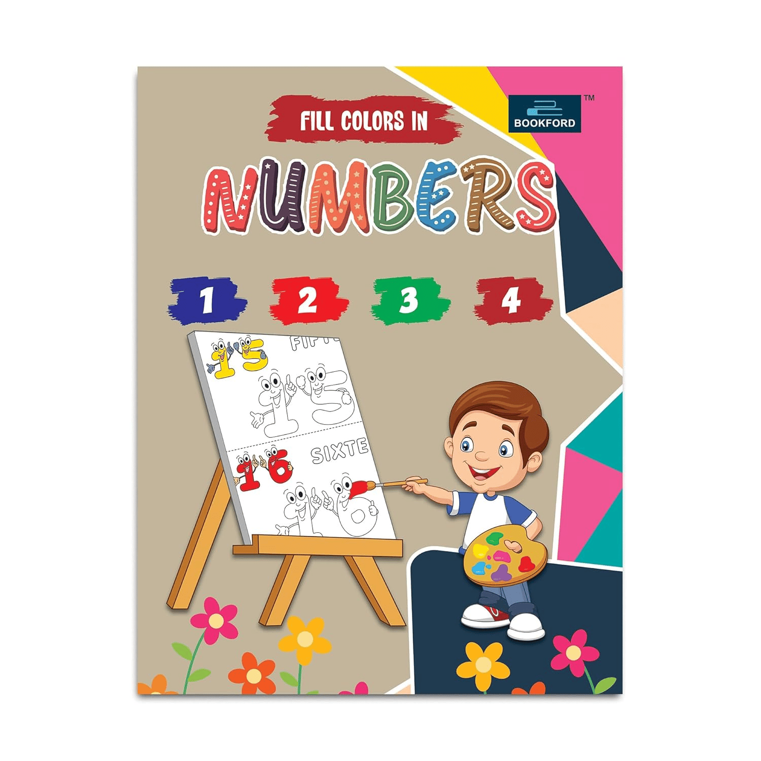 Fill Color In Numbers Coloring Book For Kids 