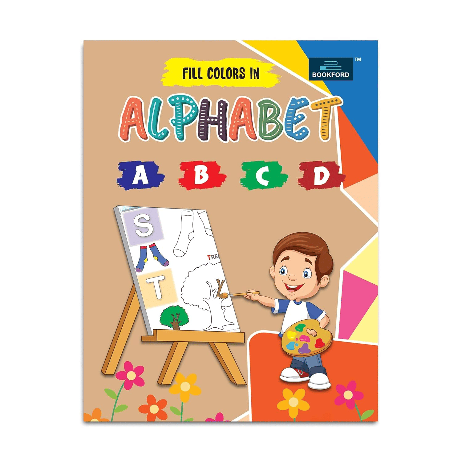 Fill Color In Alphabet Coloring Book For Kids 