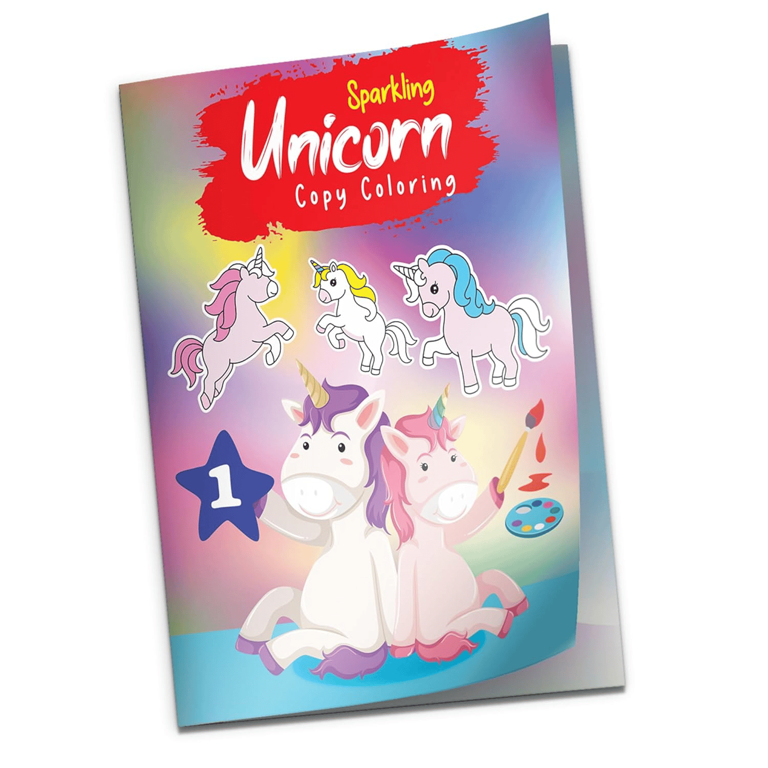 Sparkling Unicorn Copy Coloring Book - Part 1 For Kids 