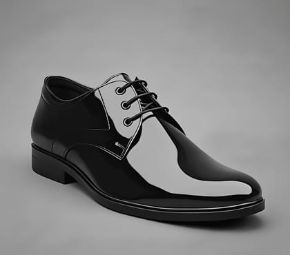 WUGO::Latest  Fabulous Black Oxford Formal Shoes for Men & Boys | Premium Lace-Up Office Wear Shoes | Classic Design, Comfortable Fit & Durable Finish for Daily Business Use