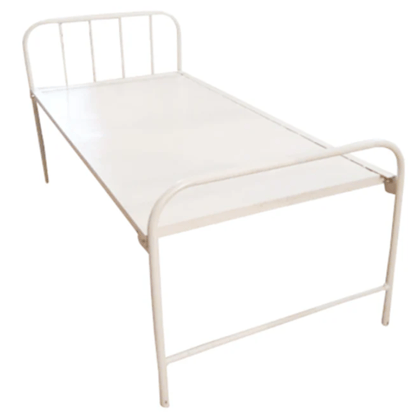Durable Metal Hospital Bed - Off-White Frame for Medical & Home Care