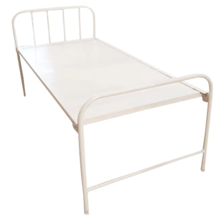 Durable Metal Hospital Bed - Off-White Frame for Medical & Home Care