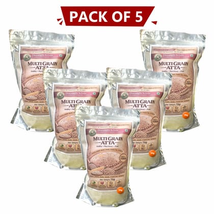 Multi Grain Atta 1 Kg Pack of 5 by Dorangla Krishi Producer Company – Pure, Natural & Farm-Fresh Multi Grain Atta for Daily Cooking. Multi Grain Atta 1 Kg Pack of 5 by Dorangla Krishi Producer Company – Pure, Natural & Farm-Fresh Multi Grain Atta for Daily Cooking.