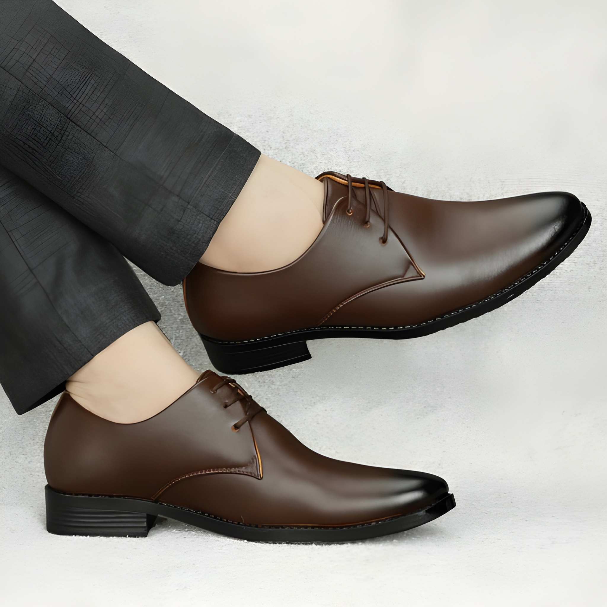 WUGO::Latest Fabulous Men Formal Shoes|Brown Derby Shoes|Office Shoes For Men's & Boys (Free Home Delivery)