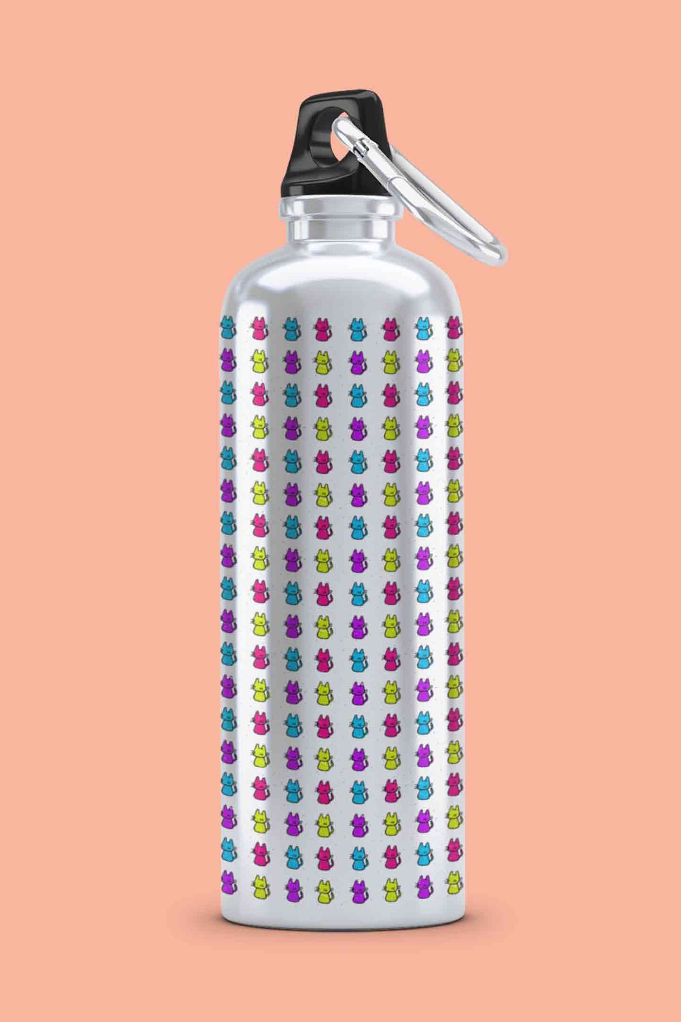 Cats In Colour Lightweight Aluminium Bottle