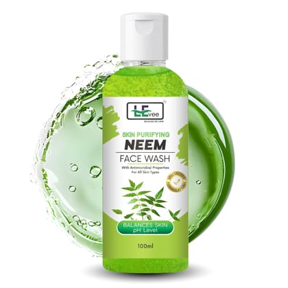 LEvee Skin Purifying Neem Face Wash for Men & Women | pH Balanced Cleanser for Acne & Pimple Control | With Natural Neem & Aloevera | For All Skin Types | 100ml LEvee Skin Purifying Neem Face Wash for Men & Women | pH Balanced Cleanser for Acne & Pimple Control | With Natural Neem & Aloevera | For All Skin Types | 100ml