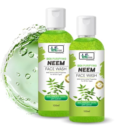 LEvee Skin Purifying Neem Face Wash for Men & Women | pH Balanced Cleanser for Acne & Pimple Control | Soap-Free Formula with Natural Neem & Aloevera | For All Skin Types | 200ml LEvee Skin Purifying Neem Face Wash for Men & Women | pH Balanced Cleanser for Acne & Pimple Control | Soap-Free Formula with Natural Neem & Aloevera | For All Skin Types | 200ml