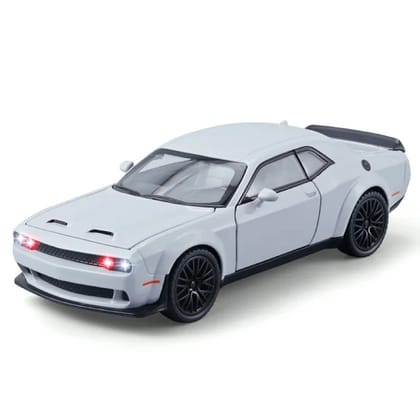 KTRS Enterprise 1/32 Dodge Challenger Hllcat Die Cast Metal Toy Cars,Pull Back Hellcat Car with Light and Music Hellcat Toy Car Collectible Model Cars,for Boys Age 3 + Year Old