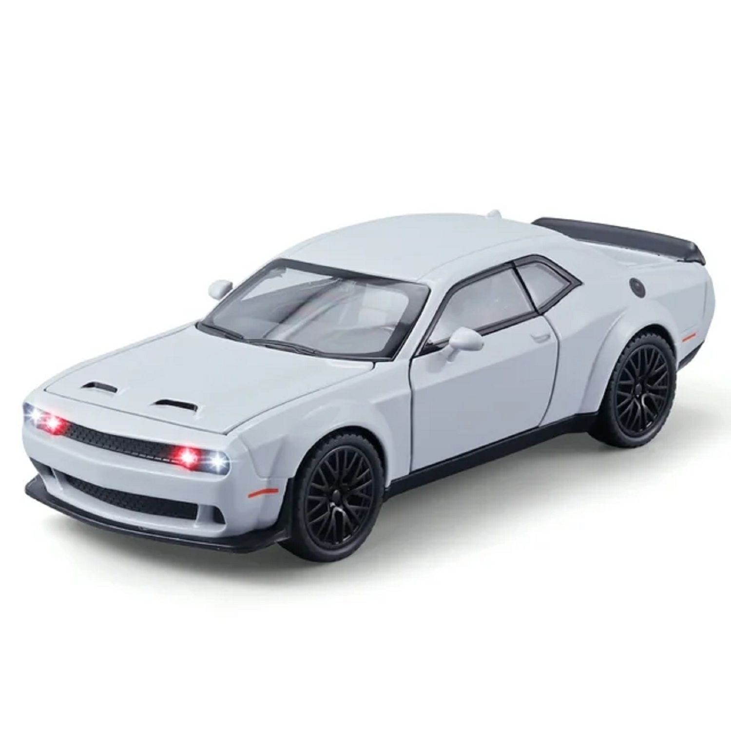 KTRS Enterprise 1/32 Dodge Challenger Hllcat Die Cast Metal Toy Cars,Pull Back Hellcat Car with Light and Music Hellcat Toy Car Collectible Model Cars,for Boys Age 3 + Year Old