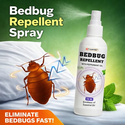PrettyBUYERS Herbal Bed bug Repellent Spray with Peppermint Oil | Organic Khatmal Marne Ka Spray 200ml (Pack Of 1)